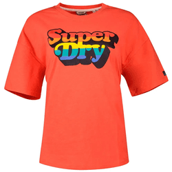 Superdry Camiseta Vintage Cali Stripe Naranja