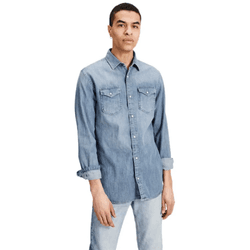 Camisa Vaquera JACK AND JONES (XXL - Azul)