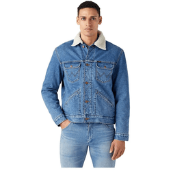 Ropa hombre Chaquetas Wrangler Chaqueta 124mj Sherpa Azul