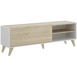 Mueble Bajo Tv Ness Blanco/Natural 47X155x43 Cm