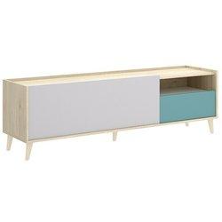 Mueble Para Tv Nova Natural/Gris/Esmeralda 47X155x43 Cm