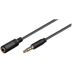 Goobay 1m 3.5mm cable de audio 3,5mm Negro