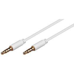 Goobay Cable de Audio Estéreo Jack 3.5mm Macho/Macho 1m Blanco