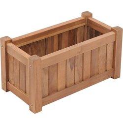 vidaXL Arriate de madera maciza de teca 50x25x25 cm