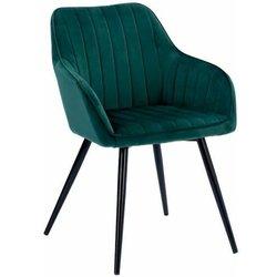 Silla de terciopelo verde bertille