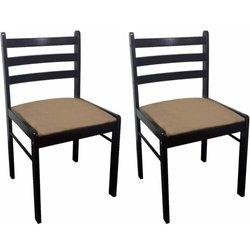 Pack De 2 Sillas De Comedor Ocotal Negro 81X44x45 Cm