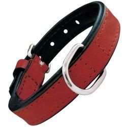 Gloria Collar de Piel Acolchado para Perro 55 cm - Rojo