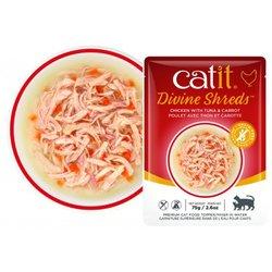 Pienso para Gatos CATIT (75 g - Húmeda - Sabor: Pollo con Atún y Zanahoria)