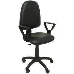 Silla Ayna similpiel negro con brazos