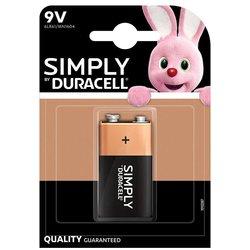 Pack pila DURACELL Simply 9V 6LR21 x 1 ud