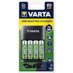 Cargador USB VARTA + 4 pilas recargables AA LR06 2.100 mAh