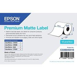 Epson S045418 etiqueta mate premium blanca 76mm