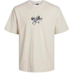 Camiseta jack & jones jcotint tee ss crew neck beige