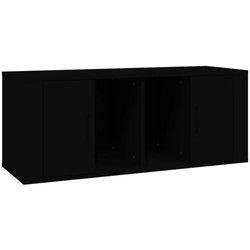 Soporte de TV negro 100x35x40 cm madera multicapa