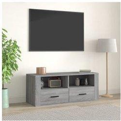 Mueble TV gris Sonoma 100x35x40 cm madera multicapa