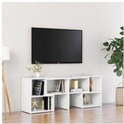 Mueble TV blanco 104x30x52 cm en madera multicapa