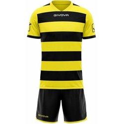 Givova Conjunto de rugby Camiseta con pantalones cortos negro/amarillo