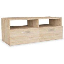 Soporte de TV de madera multicapa 95x35x36 cm Roble