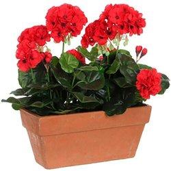 Planta artificial geranio rojo 29 cm de altura