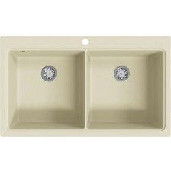 Fregadero de cocina de granito doble Baño beige