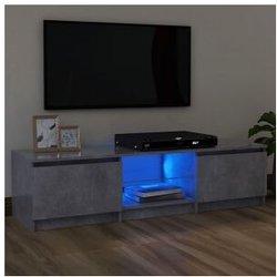 vidaXL Mueble De Tv Con Luces Led Gris Hormigón 120x30x35.5 Cm