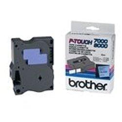 Brother TX-551 cinta laminada texto negro sobre azul 24mm