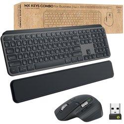 Logitech MX Keys combo for Business Gen 2 teclado Ratón incluido RF Wireless + Bluetooth QWERTY Danés, Finlandés, Nórdico, Sueco Grafito