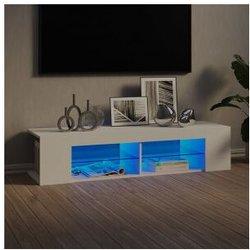 Soporte de TV con luces LED blanco 135x39x30 cm