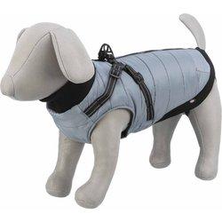 Abrigo Gris Con Arnés Para Perros Trixie S (44-48 X 30 Cm )