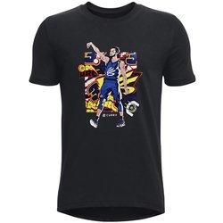 Camiseta de baloncesto under armour cur infantil blk