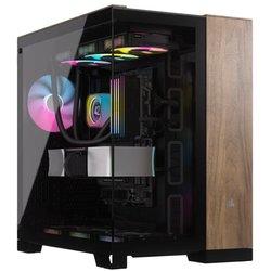 Corsair 6500X Cristal Templado USB 3.2 Negro/Madera