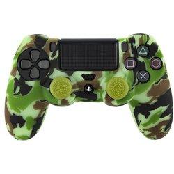 Funda - FR-TEC Camo Woodland, Para PS4 + Grips, Silicona