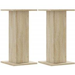 Soportes Altavoces 2 Uds Madera Roble Sonoma 30x30x60 Cm Vidaxl