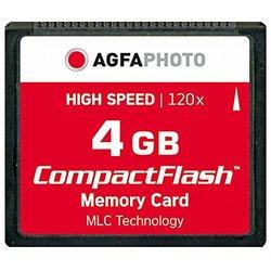 AgfaPhoto - Tarjeta de Memoria CF 4 GB (120x Alta Velocidad, MLC)