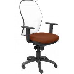 Silla Jorquera malla blanca asiento bali marrón