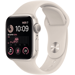 APPLE Watch SE GPS 40 mm Blanco Estrella con Correa Deportiva Blanco Estrella