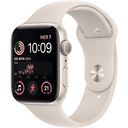 APPLE Watch SE GPS 44 mm Blanco Estrella con Correa Deportiva Blanco Estrella