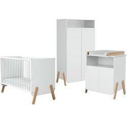 Conjunto de Dormitorio de Bebé AT4 (Blanco)