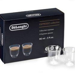 De'Longhi La colección espresso 90 ml juego de 6 vasos de doble pared DLSC300