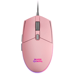 mars gaming ratón mmg 3200dpi rgb flow rosa