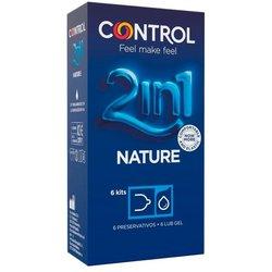 Control Nature 2 En 1 Preservativo + Gel 6U