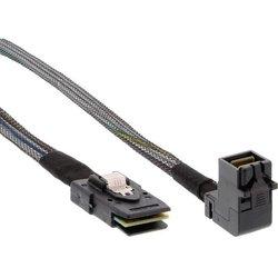 Cable inline mini sas hd sff-8643 en Ángulo a sff-8087 con banda lateral de 1 m