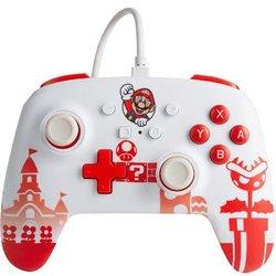 Mando con Cable Mejorado Power A Mario White Switch