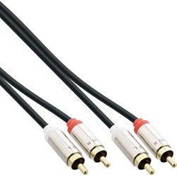 InLine 99262 cable de audio 2 m 2 x RCA Negro