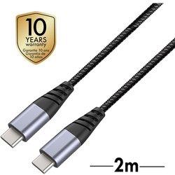 Cable MUVIT Tiger (USB-C - USB-C - 2 m - Negro)