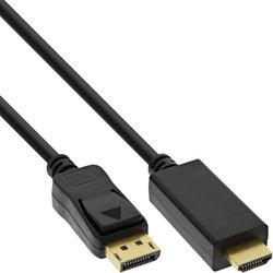 InLine 17186I adaptador de cable de vídeo 0,5 m DisplayPort HDMI tipo A (Estándar) Negro