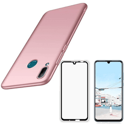 Kit Carcasa y Protector Cristal 5D Huawei P Smart 2019 SlimShield Rosa