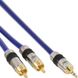 InLine 4043718108077 cable de audio 15 m 2 x RCA 3,5mm Azul