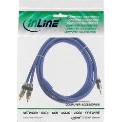 InLine 4043718070213 cable de audio 20 m 2 x RCA 3,5mm Azul