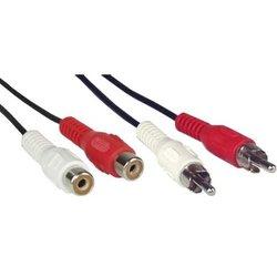 Cable de Audio INLINE 2 x RCA - 2 x RCA M-F 20m